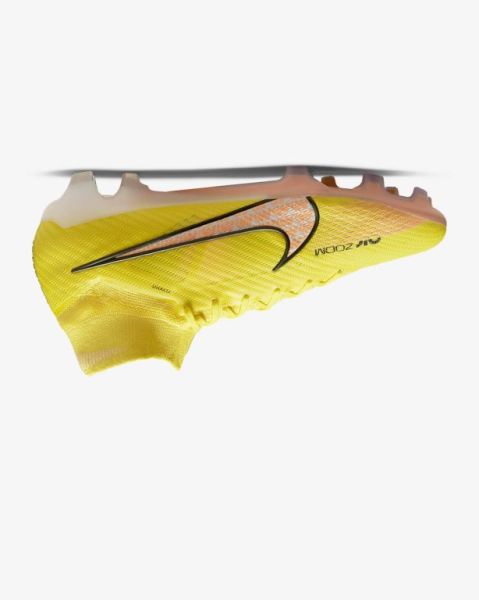 Nike Zoom Mercurial Superfly 9 Elite KM FG Kadın Krampon Yellow/Purple | EIUOX0473