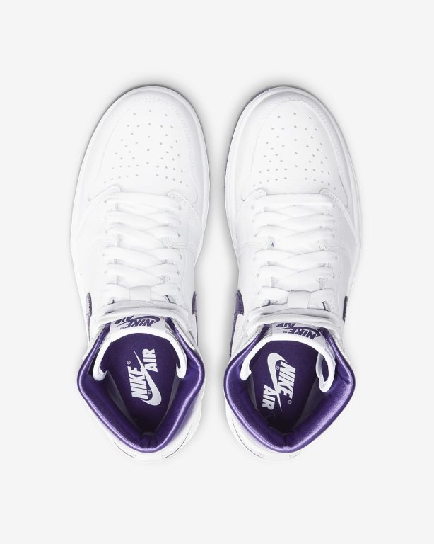 Nike Air 1 High OG Kadın Ayakkabı White/Purple | GCAFY2785