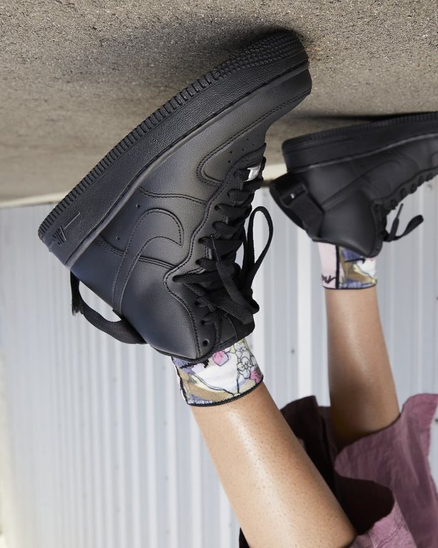 Nike Air Force 1 High Kadın Ayakkabı Black/Black/Black/Black | UDQHS1078