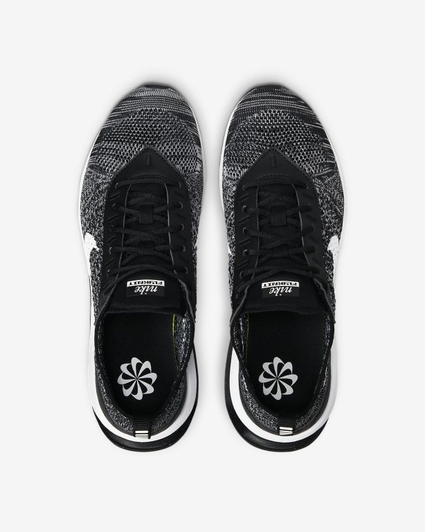 Nike Air Max Flyknit Racer Kadın Ayakkabı Black/White | PFZSW8067