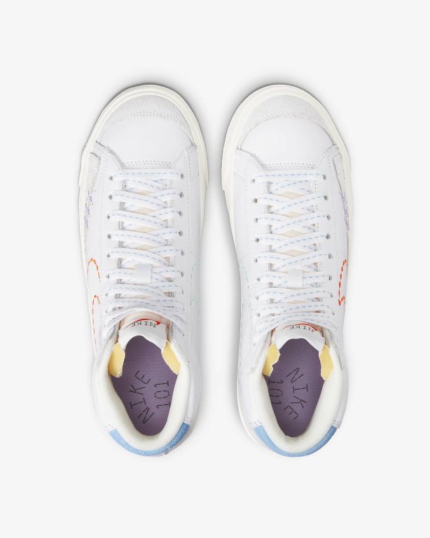 Nike Blazer Mid Cut '77 Kadın Ayakkabı White/Purple/Green/Orange | CYLEZ6179