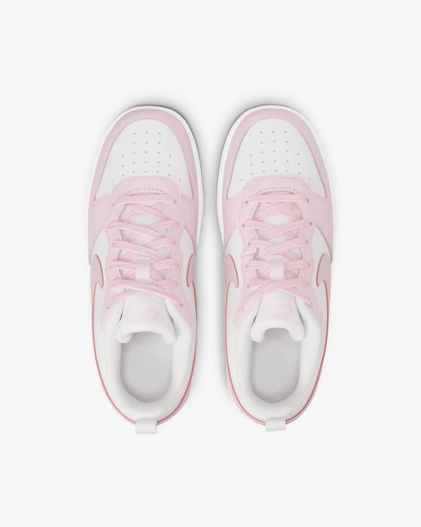 Nike Court Borough Low 2 SE Kiz Çocuk Koşu Ayakkabısı White/Pink | CBHNX4312