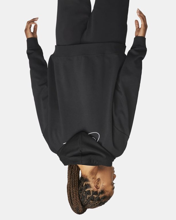 Nike Dri-FIT Get Fit Kadın Kapüşonlu Sweatshirt Black/White | UROHG0173