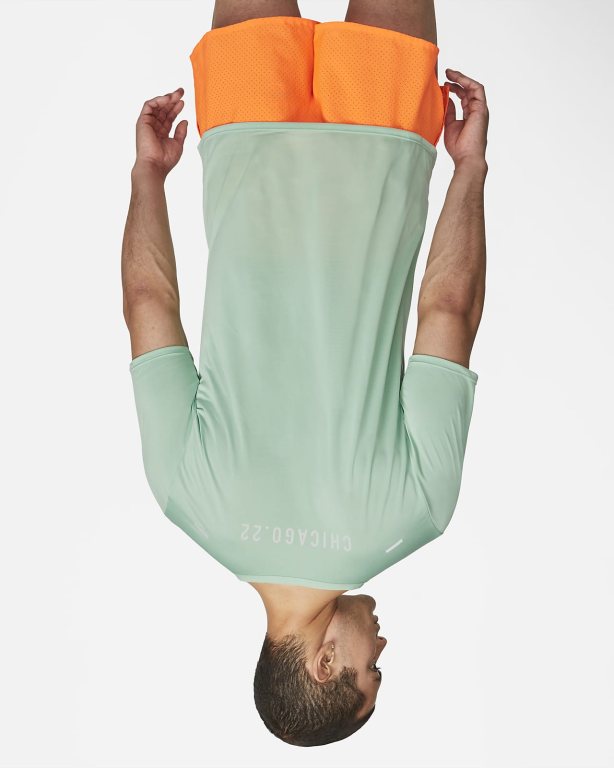 Nike Dri-FIT Rise 365 Erkek Üstler Green/Orange | YSLQG1468