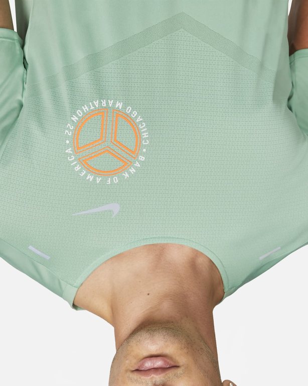 Nike Dri-FIT Rise 365 Erkek Üstler Green/Orange | YSLQG1468
