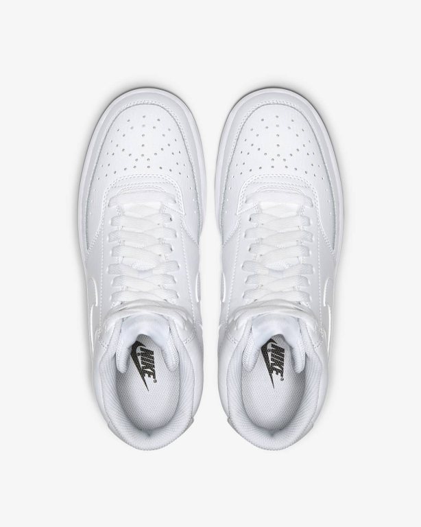 Nike NikeCourt Vision Mid Cut Kadın Ayakkabı White/White/White | DTSNZ3420