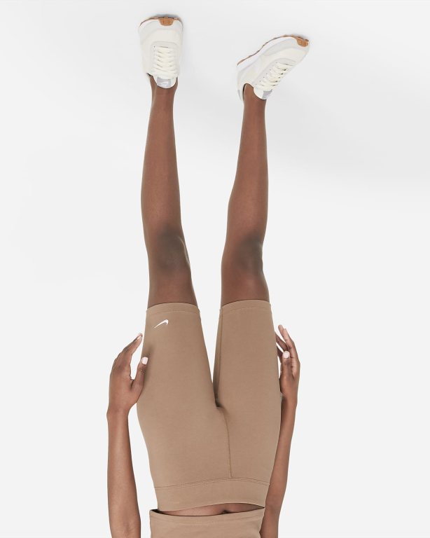 Nike Sportswear Essential Kadın Şort Brown/White | JRXNP1326