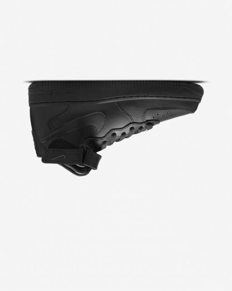 Nike Air Force 1 Mid Cut LE Kiz Çocuk Koşu Ayakkabısı Black/Black | JDITS3728