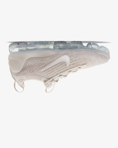 Nike Air VaporMax 2021 Flyknit Kadın Ayakkabı Beige/Metal Silver/White | KSOUT5026