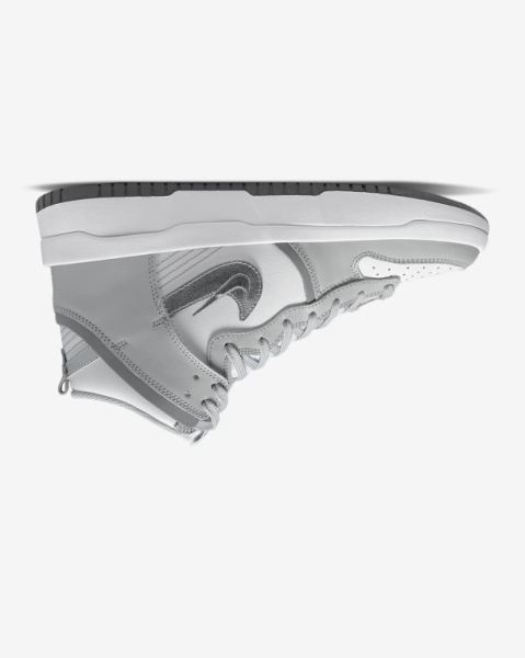 Nike Dunk High Up Kadın Ayakkabı White/Light Grey/Grey/Silver | FNWIG4856