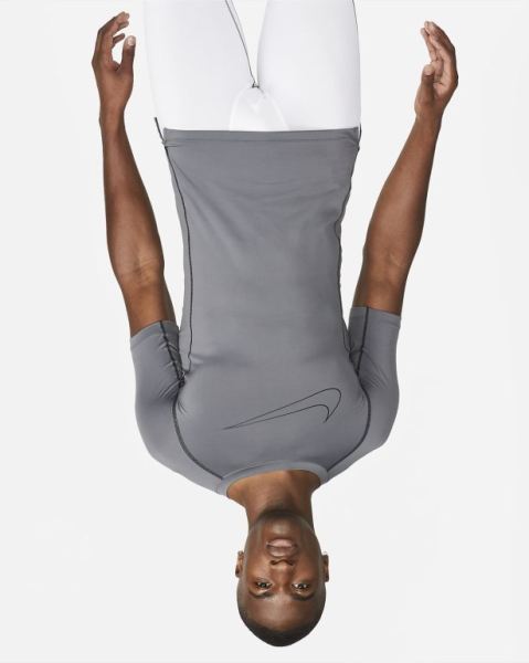 Nike Pro Dri-FIT Erkek Üstler Grey/Black/Black | BOGPE6305