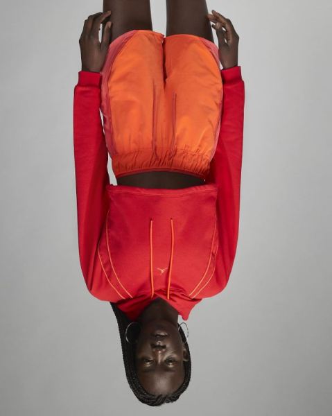 Nike Spor Kadın Sweatshirt Red/Orange/Orange | ULNBV5789