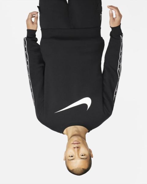 Nike Sportswear Repeat Erkek Sweatshirt Black/White | VRYKB5762
